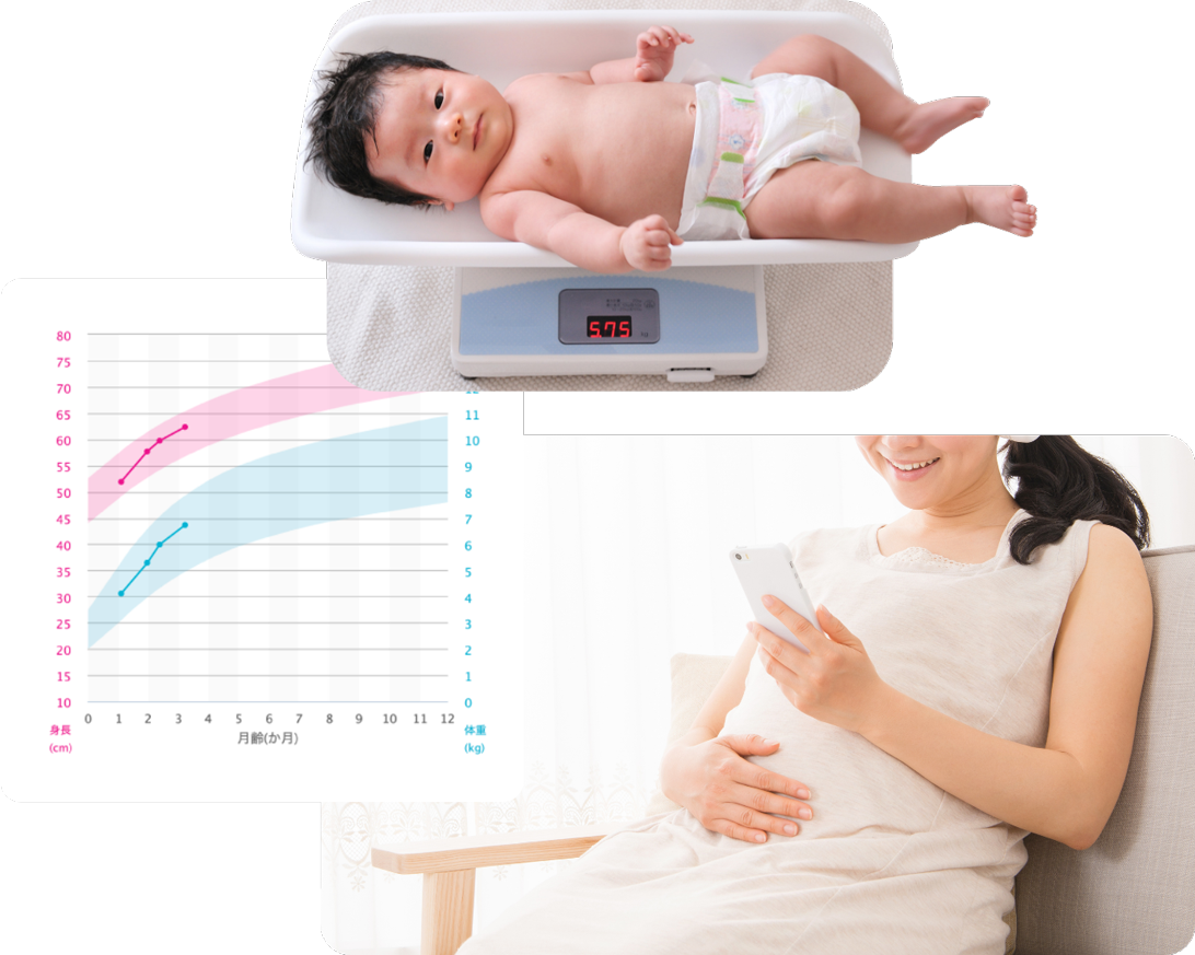 写真：定期健診の数値も自動グラフ化